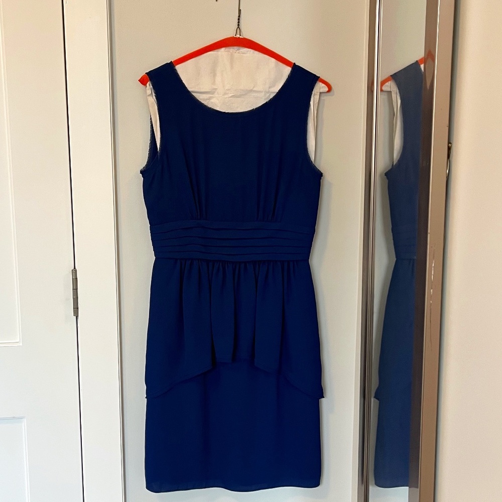 BCBG MaxAzria Women's Blue Sleeveless Dress